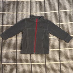 Columbia Charcoal Fleece Jacket with Crimson Zipper